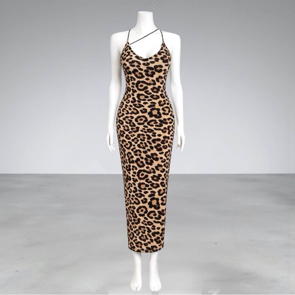 Leopard Print Maxi Dress